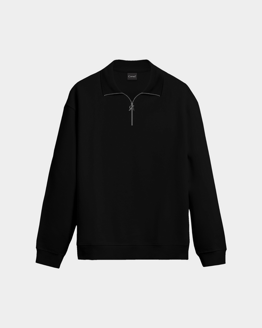 EMBROIDERED QUARTER-ZIP